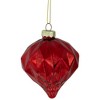 Northlight Shiny and Textured Glass Ball and Onion Christmas Ornaments - 3" (80mm) -Red - 9ct - 3 of 4