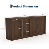 TackView 70.8" Sideboard Buffet Cabinet with Storage, Mid-Century Modern Accent Cabinet with 4 Doors,for Living Room, Kitchen, Hallway - 3 of 4