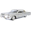 1964 Chevrolet Impala Lowrider Hard Top Silver Metallic with Gold Metallic Top "Get Low" 1/24 Diecast Model Car by Motormax - 2 of 3