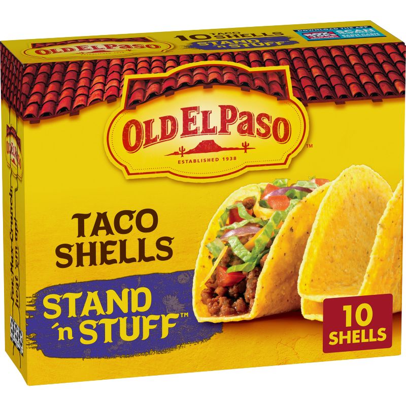 Old El Paso Gluten Free Vegan Stand &#39;n Stuff Yellow Corn Taco Shells - 4.7oz/10ct, 1 of 14