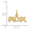 Black Bow Jewelry 14k Yellow Gold Mom Charm or Pendant, 19mm - 4 of 4