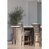 Pullman Counter Stool in Dark Walnut Finish with Vintage Brown Vegan Leather - 3 of 4