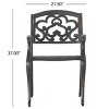GDFStudio Walson Outdoor Cast  Aluminum 3 Piece Bistro Set with Ice Bucket - 3 of 4