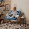 Comfy Saucer Chair, Soft Faux Fur Oversized Folding Accent Chair, Lounge Lazy Chair for Kids Teens Adults, Bedroom, Living Room, Dorm , X-Large - 2 of 4