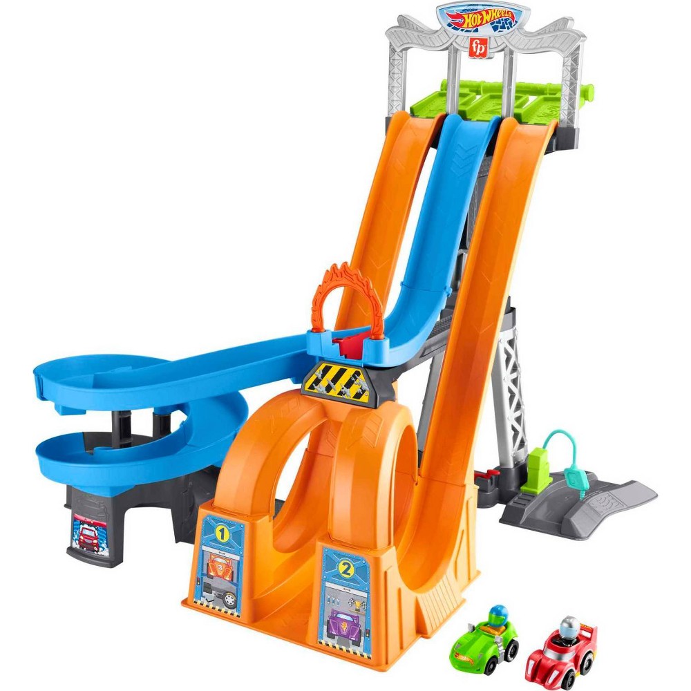 Photos - Doll Accessories Fisher Price Fisher-Price Little People Hot Wheels Racing Loops Tower Trackset 