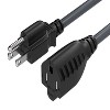 SANOXY 10ft Outlet Saver Power Extension Cord (NEMA 5-15P to NEMA 5-15R) - 2 of 4