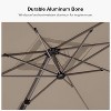 PURPLE LEAF Right-left Tilt Cantilever Umbrella with Base Patio Outdoor Swivel Umbrella with 360-degree Rotation - 2 of 4