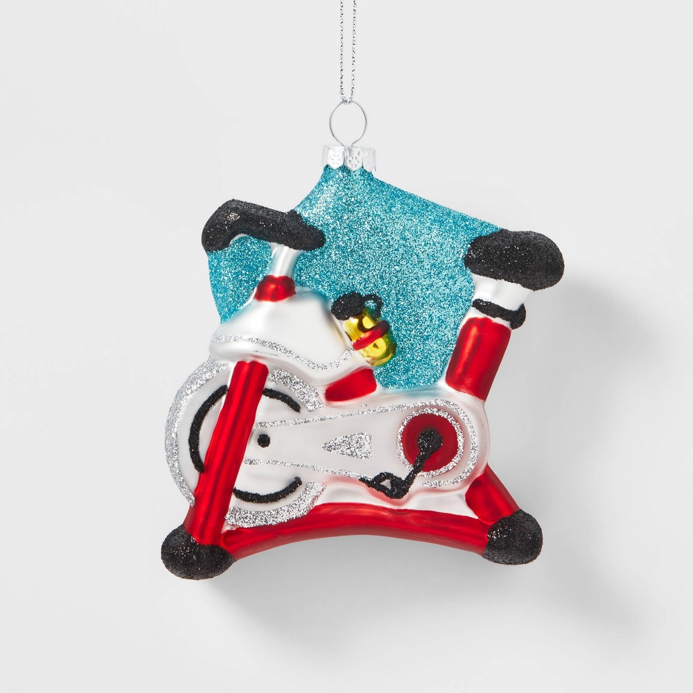 Glass Exercise Bike Christmas Tree Ornament - Wondershop. (2 pcs)