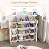 BABYYER Kids Toy Storage Cabinet, Multi-Functional Nursery Organizer with 12 Bins, Kids' Furniture Set for Playroom, Bedroom and Living Room - 2 of 4