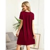 Womens Maternity Nursing Dress Short Sleeve Midi Dress Casual Solid Color Button Down Breastfeeding Dress - 4 of 4