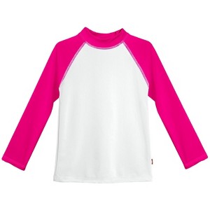 City Threads Girls UPF 50+ Color Block Long Sleeve Rashguard Tee - USA-Made - 1 of 4