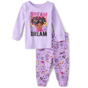 The Children's Place Toddler Girls Long Sleeve Dream Snug Fit Cotton Pajamas - 1 of 4