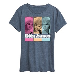Women's - Etta James - Portrait Grid Short Sleeve Graphic T-Shirt - 1 of 4