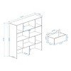 Toy Storage Organizer With 2 Movable Drawers, Wooden Bookshelf Daycare Furniture With 8 Storage Cubbies For Home Playroom, Hallway & Kindergarten - 4 of 4