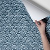 Rainbow Scallops Peel & Stick Wallpaper Blue/White - Opalhouse™: Removable, Temporary, Vinyl, Kitchen Decor - 4 of 4