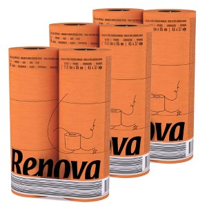 Evideco French Home Goods 3-Ply 140-Sheet Orange Toilet Paper Vibrant Halloween Bulk Sandalwood-Scented Rolls - 1 of 4