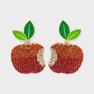 SUGARFIX by BaubleBar Hardcore Favorite Apple Statement Earrings - Red/Green - 1 of 2