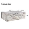 39.3" Coffee Table with Marble-Pattern Texture for Living Room, Side Table, and Multi-Use Spaces - 4 of 4