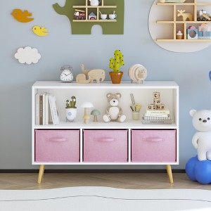 GlasFlength Decorative Bookshelf Creative and Unique Styling, Multifunctional Storage with Open Display Bookshelves, Multicolored,35.43”*11.02”*23.62" - 1 of 4