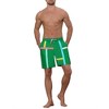 Lars Amadeus Men's Colorful Drawstring Elastic Waist Board Shorts 2 Pcs - 2 of 4