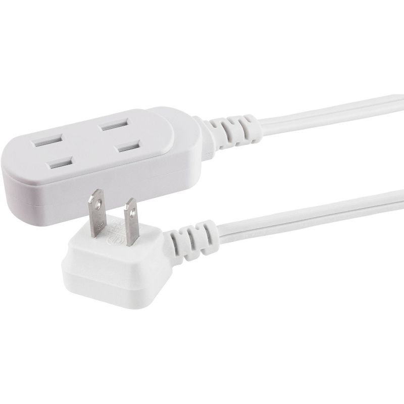 Philips 15&#39; 3-Outlet Polarized Extension Cord Indoor White, 4 of 9