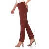 Rekucci Women's Pull-On Straight Leg Pants with Pockets & Tummy Control – Office Workwear Stretch Trousers - 2 of 4