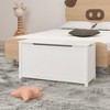 Ruvalino Decorative Storage Cabinets Toy Organizer with Safety Lid for Kids Room Nursery, White, 31.5"*13"*16.7" - 4 of 4
