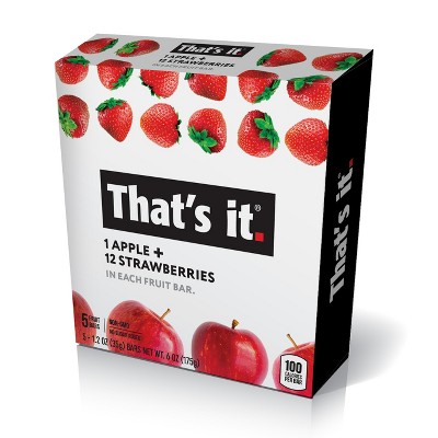 That's It. Apple And Strawberry Nutrition Bar - 6oz - 5ct