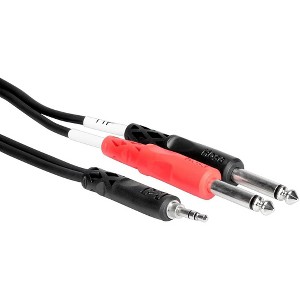 Hosa CMP-153 Stereo Y-Cable Mini Male - Two 1/4" Mono Males - 1 of 2