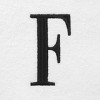 Avanti White/Black Monogram 2-Pack Hand Towel Set "F" - 3 of 3