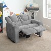 Home Imports Emporium Kids Deluxe Recliner Loveseat with Cupholders, Chenille Fabric - 2 of 4