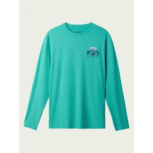 Hang Ten Tidal Long Sleeve Sun Tee Green- Small - 1 of 4