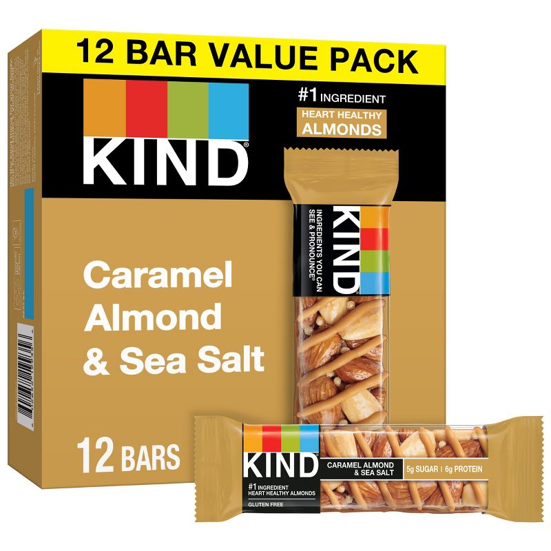 KIND Caramel Almond &#38; Sea Salt Bars - 12ct, 1 of 14