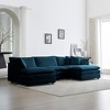 NicBex Couches for Living Room 111.5" Modern L Shape Sectional Sofa Couch with 2-Piece of Ottomans Chenille Upholstered 3 Seater Sleeper Sofa, Blue - 3 of 4