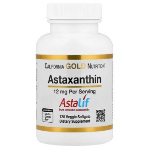 Astaxanthin, Antioxidant Carotenoid, AstaLif Pure Icelandic Biologically Active 99% isomer, 12 mg, 120 Veggie Softgels - 1 of 4