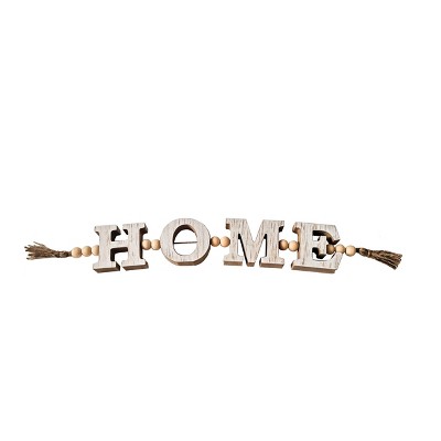 VIP Wood 25.25 in. White Home Tassel with Beads
