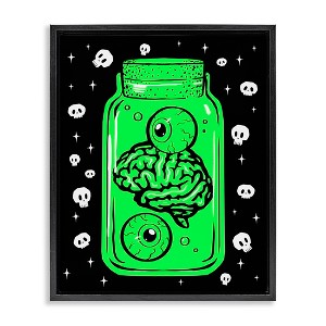 Stupell Industries Spooky Specimen Jar Floating Frame Canvas Art - 1 of 4