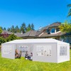 Karl Home | 10 Ft. X 30 Ft. White Water-Proof Party Tent With 7 Removable Sidewalls - 3 of 4