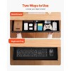 VEVOR 33" Wide Under Desk Drawer Slide Out, Under Desk Mounted Pull-out Drawer Attachment, Hidden Desktop Storage Organizer, 33x9x4 in, Black - 4 of 4