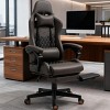 52.8" High Back Gaming Chair with Footrest and Lumbar Support, Swivel Reclining Office Chair for Home or Office-3irtyhousy - 2 of 4
