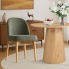 3-Piece Modern Round Dining Table Set, 35" Dining Table with 2 Upholstered Armless Dining Chairs for Small Dining Room, Kitchen-Maison Boucle - 2 of 4