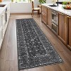 Coucheta Floral Rugs, Washable Soft Non Slip Area Rug for Living Room Bedroom, Distressed Vintage Stain Resistant Large Under Table Carpet - 3 of 4