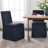 KINWELL Performance Fabric Slipcover Dining Chair Side Chair With Casters, Set of 2 - 2 of 4