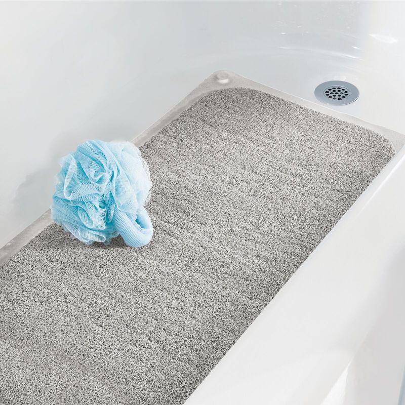 mDesign Loofah Cushioned Suction Bath Mat for Shower Stall, Bathtub, 2 of 7