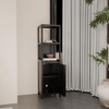 ORRD 52ft White Linen Tower Bamboo Storage Cabinet for Bathroom, Bedroom & Living Room - 4 of 4