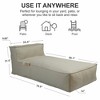 BDELITE Outdoor Bean Bag Bed Lounger Chair for Adults , Foam Water-Resistant for Pool, Patio, Deck-70.9*35.4*31.5 Inch (Beige) - 3 of 4
