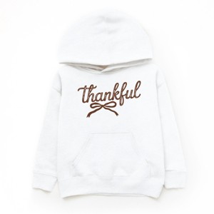 Thankful Coquette Distressed - Toddler Hoodie and Youth Graphic Hoodie - 1 of 2