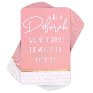 Dicksons BKMPK-465 Be A Deborah Pink and White 4 Inch Paper Place Keeper Pocket Card Bookmark Pack of 12 - 1 of 2