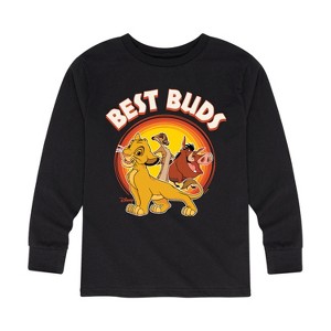 Boys' - Disney - Simba, Pumbaa, & Timon Best Buds Long Sleeve Graphic T-Shirt - 1 of 4
