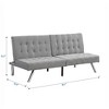FONTOI Sofa Bed, Convertible Sofa Bed, Adjustable Upholstered Couch with Legs for Compact living Room Dorm Office, Gray, 68.1"*32.3"*32.9" - 2 of 4